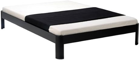 Weber Industries 324116 Rondo Cadre de Lit avec Sommier Laqu&eacute; Noir 140 x 190 cm