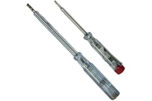 Saraoriginalshop Set 2 Cercafase Cacciavite Giravite Tester di Tensione Tester di Elettricità in 2 dimensioni