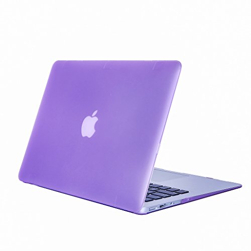 MacBook White 13 Inch Schutzhülle, DWaybox Frosted Rubberized Ultra Slim Hard Shell Hülle Schutzhülle für MacBook White 13-Inch A1342 / 207 / 516 (Light Purple)