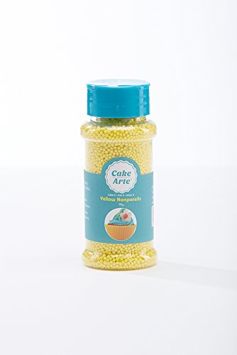 90 g gelb Zucker Liebesperlen Kugeln Sprinkles klein Hochzeit Geburtstag Weihnachten Kuchen Cupcake Essbares Jewel für Kuchen, Dekoration