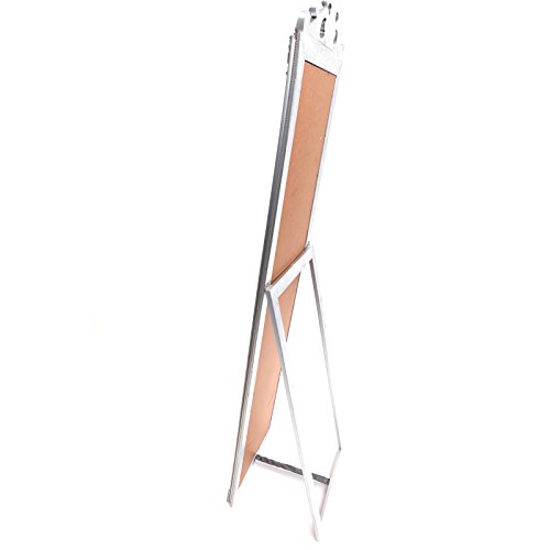 PRACHTVOLLER STANDSPIEGEL „OLIVIA“ | 180 cm, antik silber, mit Krone | Barock Rahmen - 6