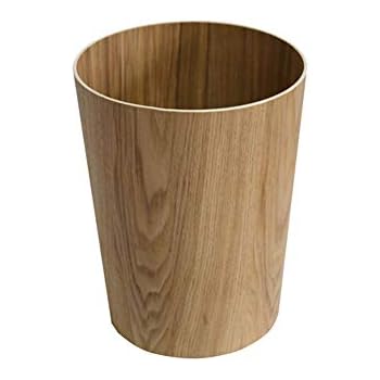 BEIGOOED Mülleimer Aus Holz Runde Keine Abdeckung,Haushalt Schlafzimmer
