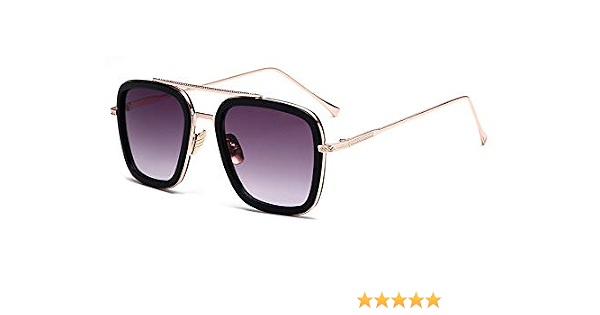 LHKQ Occhiali da sole per bambini, Occhiali da sole retrò Tony Stark Edith  Iron Man Occhiali da sole con montatura in metallo Occhiali quadrati per  età 6+ : Amazon.it: Abbigliamento