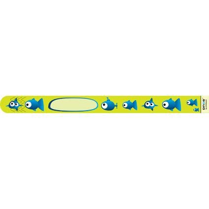 Infoband Single Use I.D. Travel Wrist Band for Kids Pk. of 10 - Fish Green