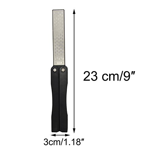 Latinaric Schwarz Faltbar Diamant Schleifwerkzeug Schärfstein Messerschärfer - 4