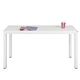Need Escritorios 120x60cm Mesa de Ordenador Escritorio de Oficina Mesa de Estudio Puesto de trabajo Mesa de Despacho, Blanco
