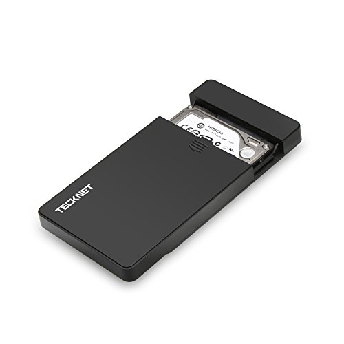 TeckNet® USB 3.0 Externes Festplattengehäuse, Hard Drive Gehäuse für 7.0mm & 9,5mm 2,5 Zoll SATA-I,II,III, HDD und SSD,Installation Ohne Werkzeug - 3