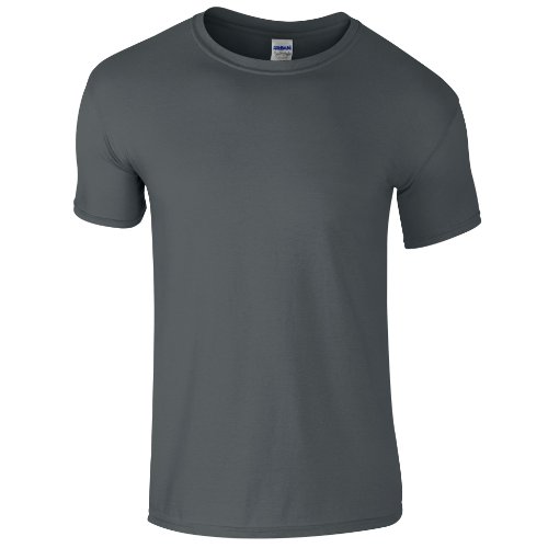Gildan - Suave básica Camiseta de Manga Corta para Hombre - 100% algodón Gordo (Extra Grande (XL)) (Carbón)