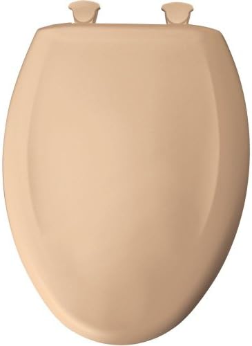 Church Seat 1200SLOWT 213 Slow Close STA-TITE Elongated Closed Front Toilet Seat in Peach Bisque