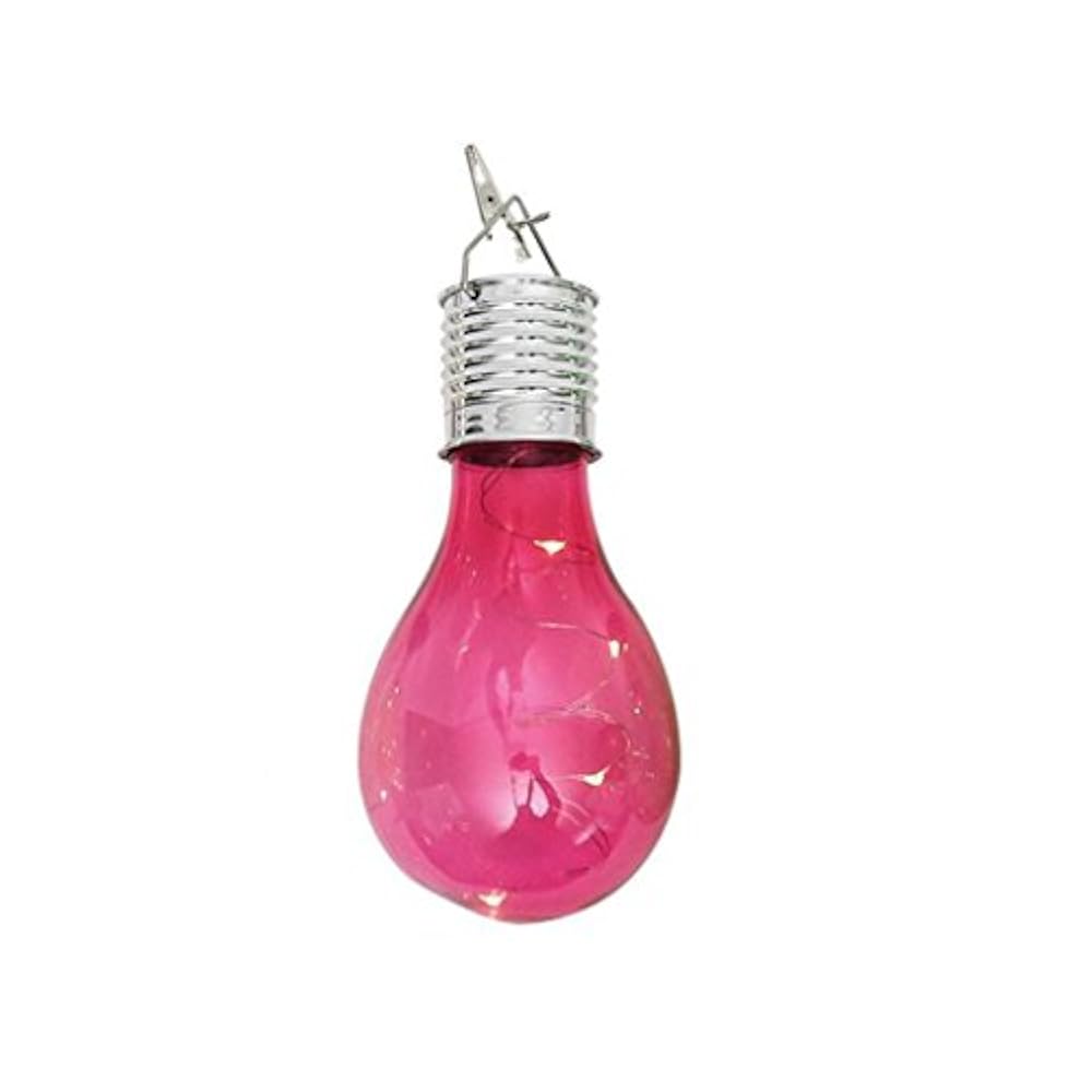 sunnymi Solar-Kupfer-Lampe Kronleuchter/Energieeffizient/Wasserdichtes Solar/Drehbare Outdoor Garten Camping Hanging LED Licht Lampe (pink)