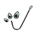 Produktbild SXOVO Bondage Anal Hook 22 cm mit 3 Wechselkugeln Ø 26.5,34,40mm Kugel Stahl Metall Buttplug Hook (Trompete/Mittel/Groß)