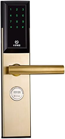 Fingerprint Door lock Biometric Bluetooth Smart Keyless Digital Touchscreen Keypad With Knob Handle Stainless steel-gold