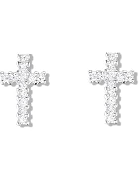 Jo for Girls Kinder-Ohrstecker 925 Zirkonia Farblos - CE137cz