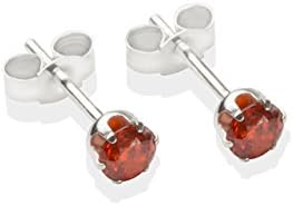 FunkyroxSterling silver 4mm CZ crystal stud earrings. Gift box