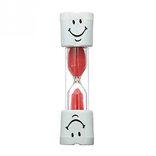 2 Minuten Timer Portbable Kunststoff Kinderzahnbürste Smiling Face Sanduhr Red