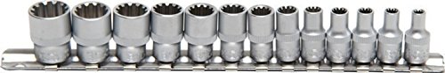 BGS 2150 Gear Lock Steckschlüsseleinsätze 13 teiliger Satz Antrieb 6,3mm (1/4")