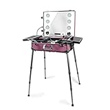 Erstklassige Qualität und Optik: Robuster Aluminiumrahmen, verstärkte Ecke, MDF-Außenseite und PU-Innenseite machen diesen Make-up-Koffer jahrelang haltbar und werden auf der Mode-Landebahn häufig als temporäre Make-up-Station und Beauty-Reisegepäck verwendet