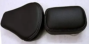 Grodd Black Bullet Artificial Lather Seat Cover for Royal Enfield Classic 350 BS4 Model