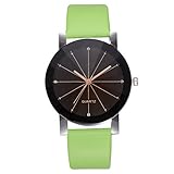 Dorical Damen-Armbanduhr Armbanduhr für Damen, Frauen Elegant Uhren Kunstleder Slim Uhr/Frau Luxus-Mode Analoge Uhr/Glas Minimalistische Quartz Analog Uhren/Groß & klein/Sale(Grün,Small)