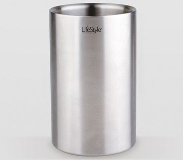 Life Style – Flaschenkühler – Isothermen Eimer für Champagner, Sekt und Wein – Wein & Sektkühler – Doppelwand – Edelstahl – Silber - 2