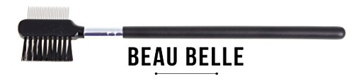 Beau Belle Eyelash and Eyebrow Brush - Eyebrow and Eyelash Comb - Eyelash Comb - Brow Groomer Brush - Eyebrow Comb - Eyebrow Brush - Brow Brush - Eyelash Brush - Lash Brush - Eyelash Brush Comb (Black - Black Bristles)
