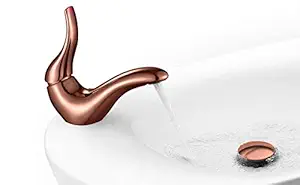 Aquieen Luxury Series Brass, Copper Pillar Cock Cold Basin Tap, Rose Gold, Painted Finish