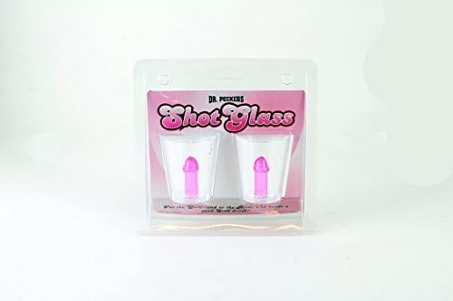 Dr Peckers Pair Pink Willy Shot Glasses