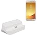 Produktbild Dockingstation für Samsung Galaxy J7 (2017) Duos, weiß | Ladestation inkl. Micro USB Datenkabel Ladekabel Dock Cradle Tischlader Ladegerät Tischladestation - K-S-Trade(TM)