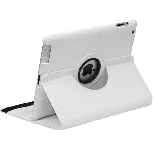 iPad 4 , 3 & 2 Schutz Hülle 360° +SchutzFolie + Stift Case Smart Cover Tasche (WEISS) - 2