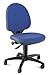 Produktbild Topstar Bürodrehstuhl Top Pro 1 blau ohne Armlehnen - Doppelrollen-Set für Teppichböden