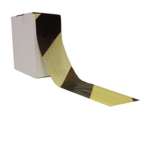 Yuzet - 1 rollo de cinta delimitadora (no adhesiva, 72 mm x 500 m), color negro y amarillo