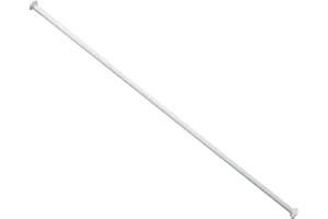 EKERSHOP Alu Duschvorhangstange Weiß von bis 70-120 cm Duschstange Teleskopstange Klemmstange für Badewannen Duschen