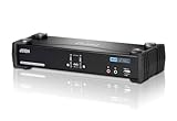 kvm switch dvi dual link DVI-KVMP-Switch mit 2 Ports, USB 2.0-Unterstützung und 7,1-Kanal-Surround-Sound-Übertragung