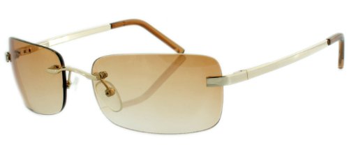 Preisvergleich Produktbild Rahmenlose Sonnenbrille 6507 goldbraun