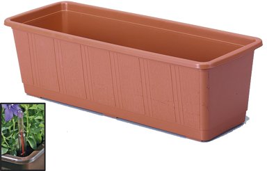 Preisvergleich Produktbild Bewässerungs-Blumenkasten Aqua-Green, terrakotta, 5 L