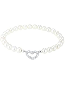 Elli Damen-Armband Herz 925 Sterling Silber Zirkonia 16 cm