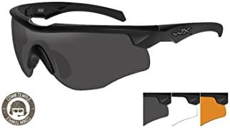 WILEY X ROGUE COMM Smoke Grey/Clear/Light Rush Matte Black Frame