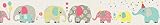 anna wand Bordüre selbstklebend FAMILY ELEPHANT – Wandbordüre Kinderzimmer / Babyzimmer mit Elefanten in versch. Farben – Wandtattoo Schlafzimmer Mädchen & Junge, Wanddeko Baby / Kinder - 2