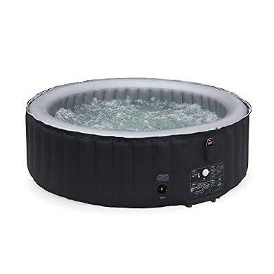 ALICE'S GARDEN Spa gonflable rond - Silver cloud 6 gris modèle 2018 - Jacuzzi 6 personnes rond Ø 205cm, PVC, télécommande de contrôle