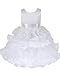 Satin & Organza Occasion Baby Girl Infant Pageant Christening Dress White 6 Months (W232b-S#)