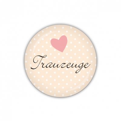 lijelove Butoon BU38-325, 'I do' Trauzeuge, 38 mm Ø, apricot