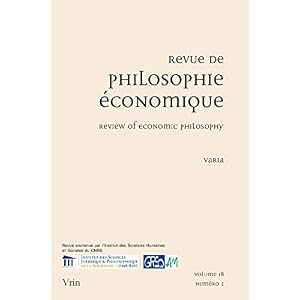 Varia (Revue de Philosophie Économique 18 (2017)/2)