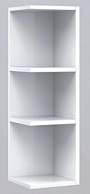 PEGANE Étagère d'angle coloris blanc brillant, 65 x 20 x 21 cm -PEGANE-