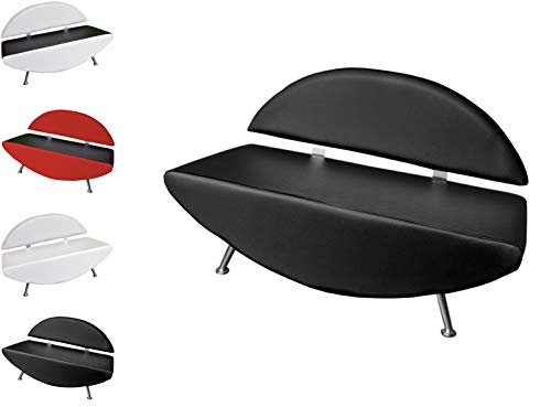 Floreo POLIRONESHOP Hamburg - Sofá de Espera para centros estéticos Studio Tattoo, Negro