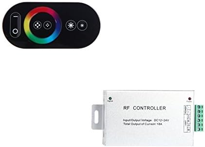 Ciecoo DC 12-24V Wireless RF Touch Panel LED RGB Dimmer Remote Controller for RGB LED Strips
