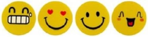 HENBRANDT 48 Mini SMILEY FACE ERASERS (12 packs of 4) Party Bag Toy Filler School Smile