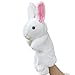 Produktbild TianranRT Kaninchen Hand Marionette Weiß Niedlich Cartoon Tier Puppe Kinder Handschuh Hand Marionette Kaninchen Plüsch Hase Finger Spielzeug (Weiß)