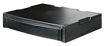 HAN 9250-13, Support MONITOR, support pro pour moniteur, comprenant un tiroir. Stable, élégant et superposable, noir