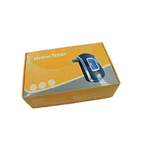 True Sense ALC AT6000 Alcohol Tester Detector Digital Portable LCD Display Breath Analyser Police Alcohol Breathalyzer with 5 Mothpiece