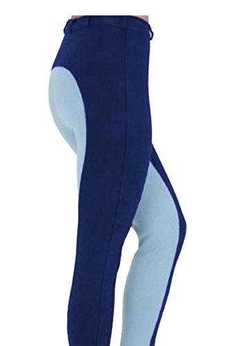 Damen-Jodhpur-Reithose-Weiche-Stretch-Hose-Alle-Gren-Farben-38-MarineblauBabyblau